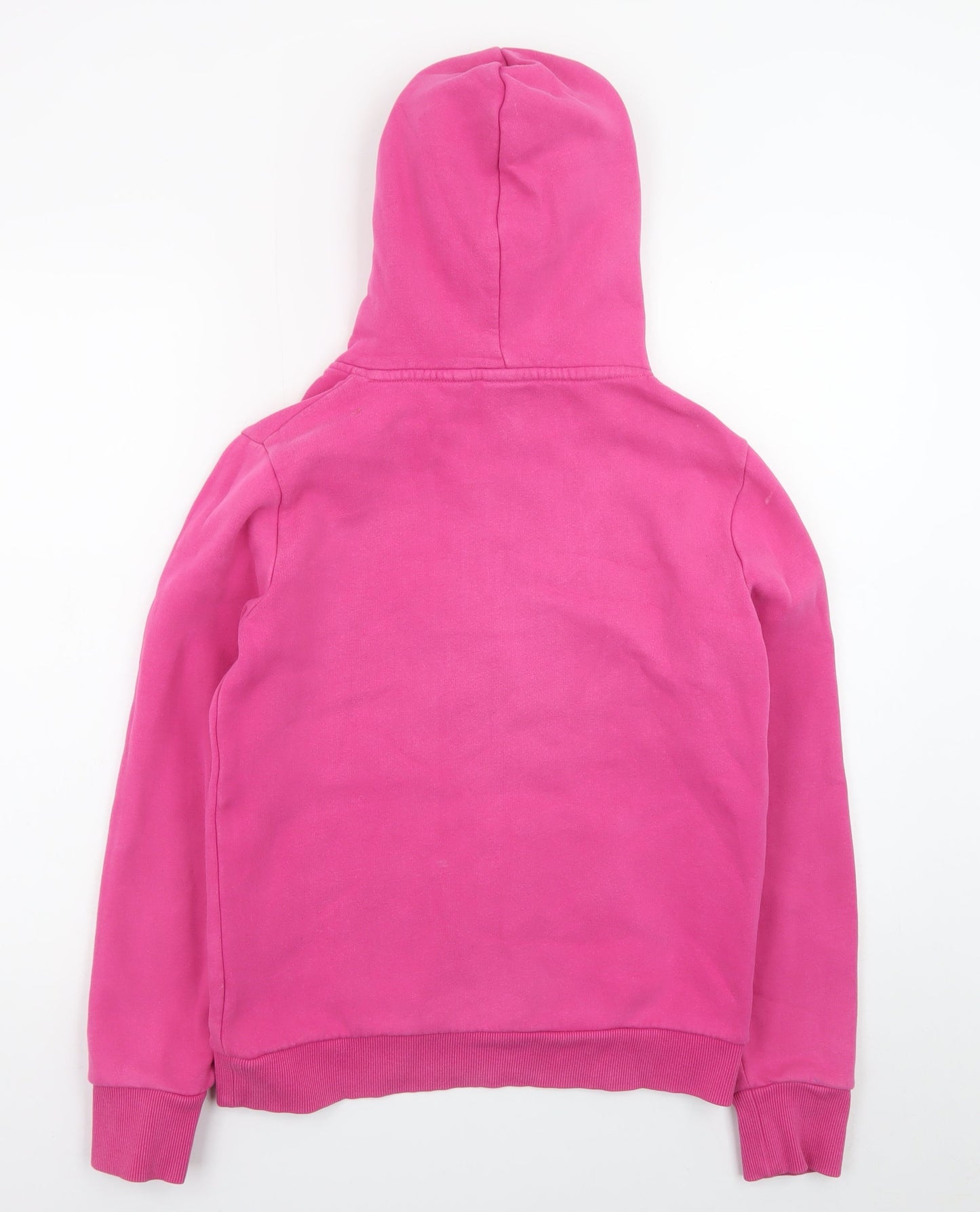 Superdry Womens Pink Hoodie UK 12 Pullover Logo Hooded Sweatshirt