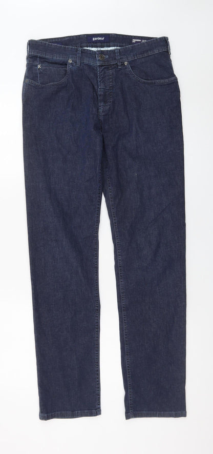 Gardeur Men's Blue Straight Fit Denim Jeans Size 33/32