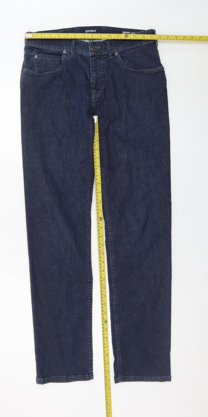 Gardeur Men's Blue Straight Fit Denim Jeans Size 33/32