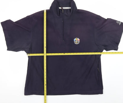 ProQuip Men's Navy Short Sleeve 1/4 Zip Windshield Golf Sweatshirt XL