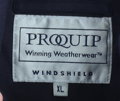 ProQuip Men's Navy Short Sleeve 1/4 Zip Windshield Golf Sweatshirt XL