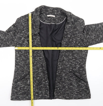 George Women’s Black Herringbone Tweed Blazer Size 14 Workwear Jacket
