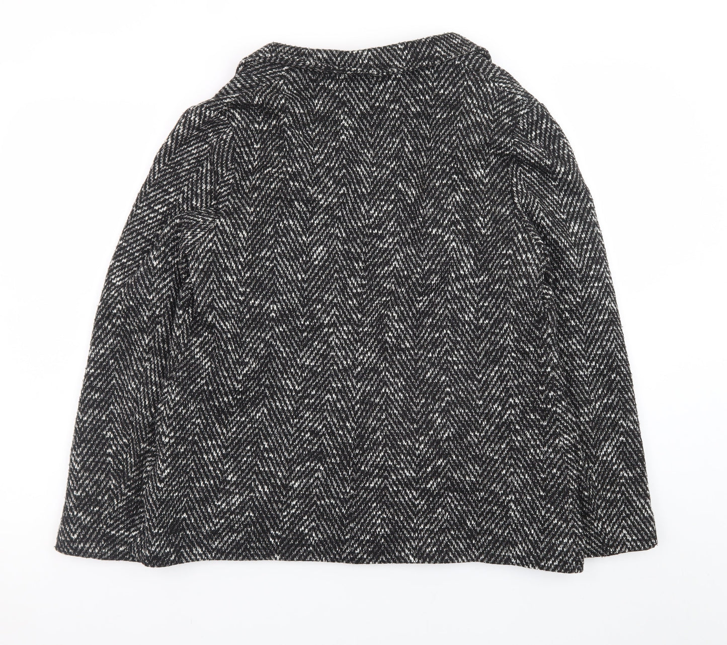 George Women’s Black Herringbone Tweed Blazer Size 14 Workwear Jacket
