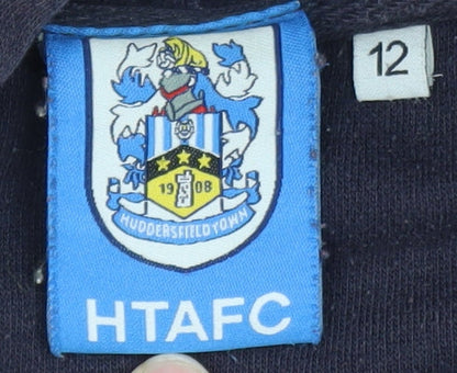 Huddersfield Town Womens Navy Hoodie Size 12 Pullover Cotton Blend