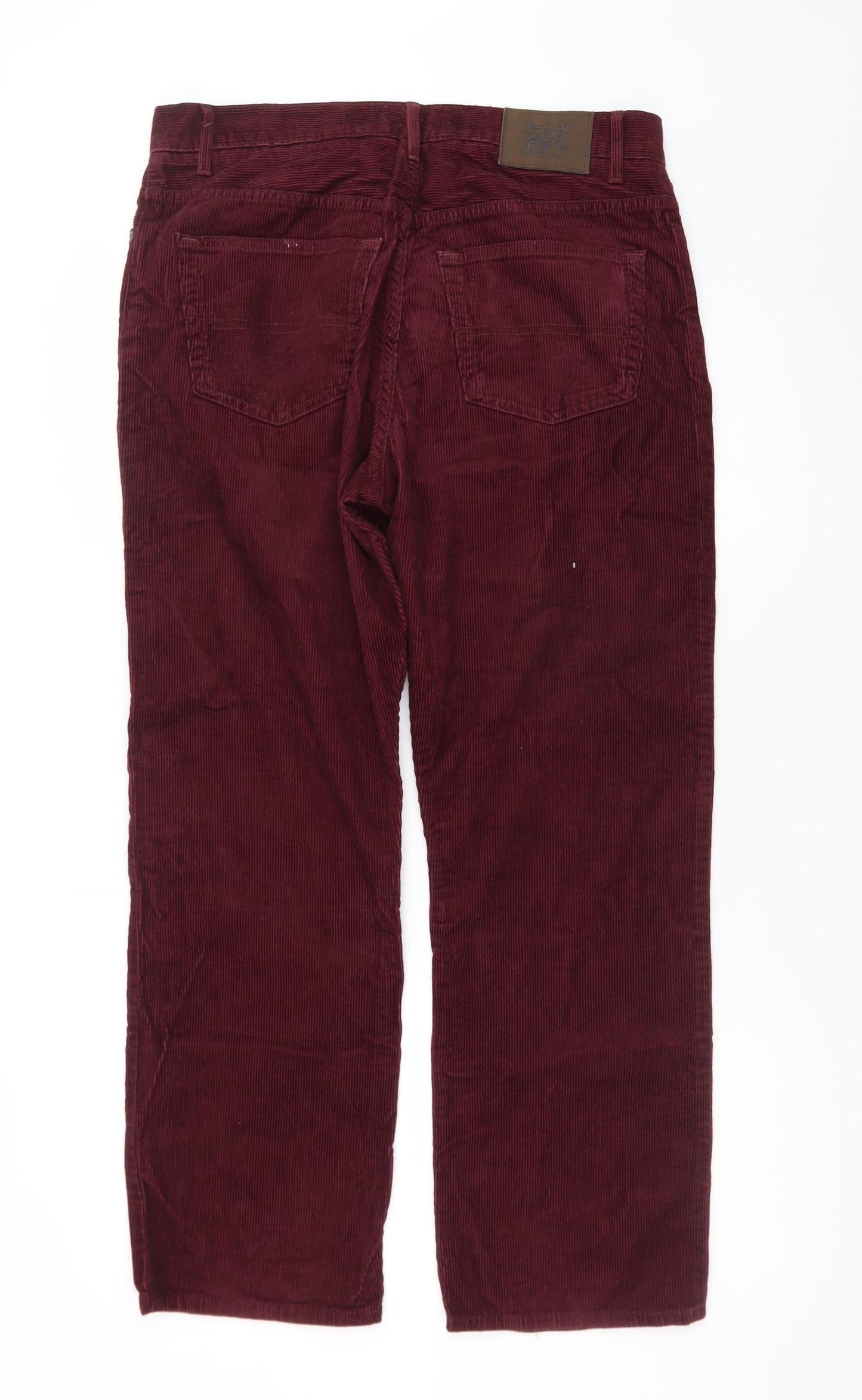 Marks and Spencer Men's Red Corduroy Trousers 34W 29L Regular Fit