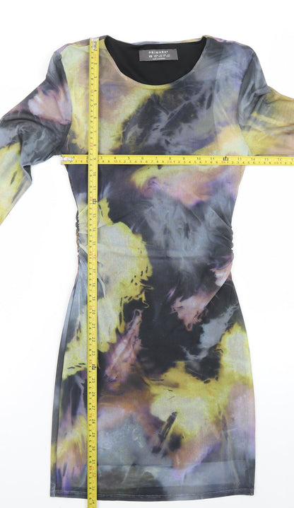 Primark Women’s Multicoloured XS Bodycon Mesh Tie Dye Dress