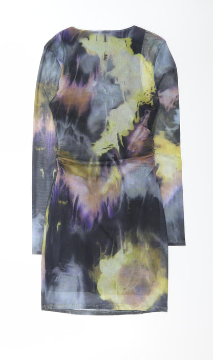 Primark Women’s Multicoloured XS Bodycon Mesh Tie Dye Dress