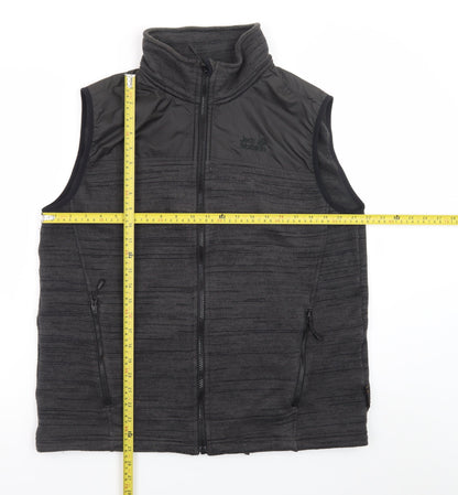 Jack Wolfskin Mens Grey Fleece Bodywarmer Waistcoat L 40in