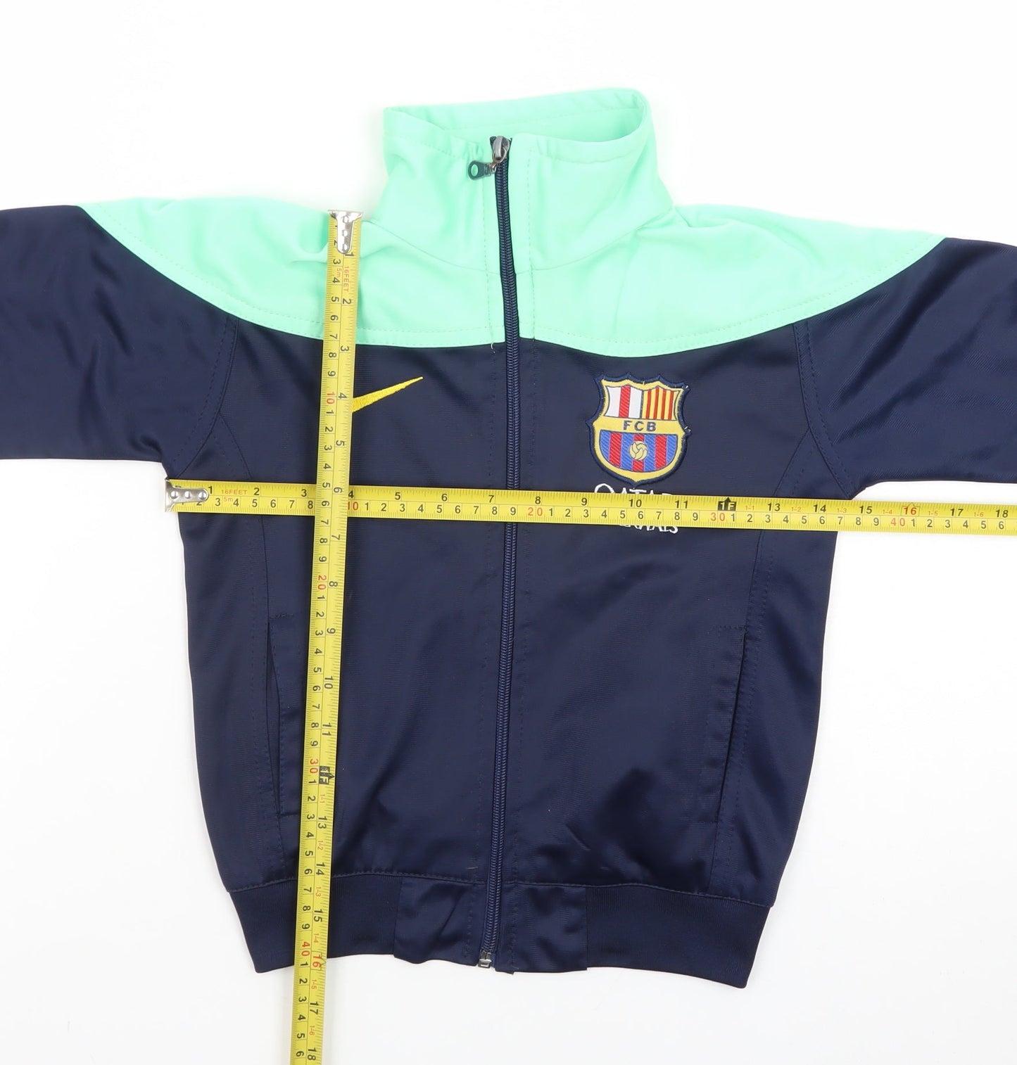 Nike Boys Blue FC Barcelona Track Jacket 4 Years Full Zip Sportswear