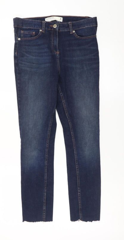 Next Womens Blue Skinny Jeans Size 8 Regular Stretch Denim