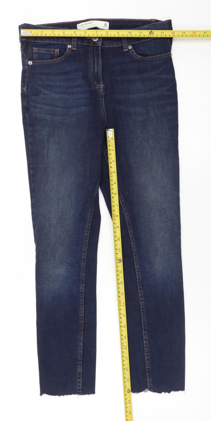 Next Womens Blue Skinny Jeans Size 8 Regular Stretch Denim