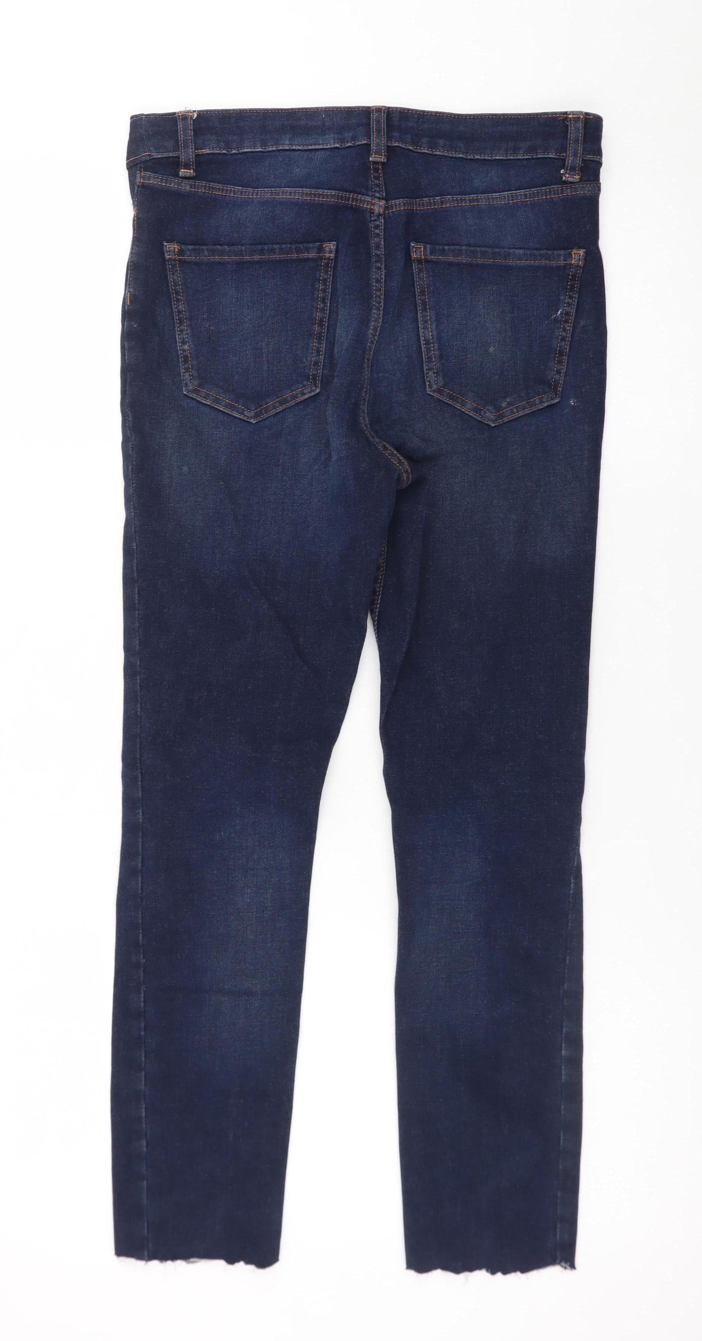 Next Womens Blue Skinny Jeans Size 8 Regular Stretch Denim