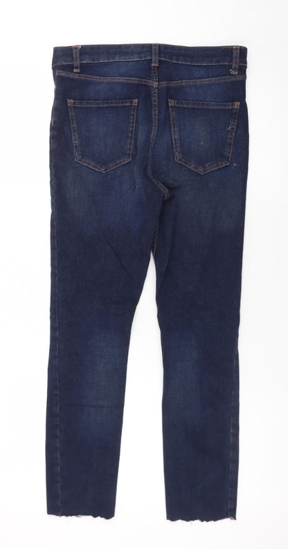Next Womens Blue Skinny Jeans Size 8 Regular Stretch Denim