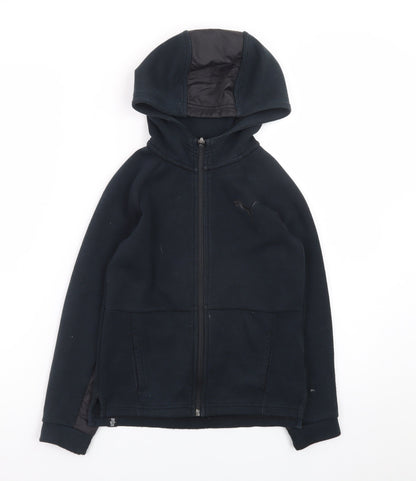 Puma Boys Black Full Zip Fleece Hoodie 7-8 Years