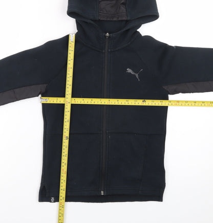 Puma Boys Black Full Zip Fleece Hoodie 7-8 Years
