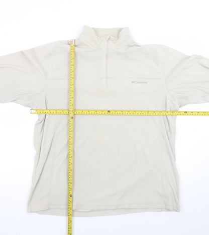 Columbia Men's Beige Fleece 1/4 Zip Pullover Sweatshirt XL
