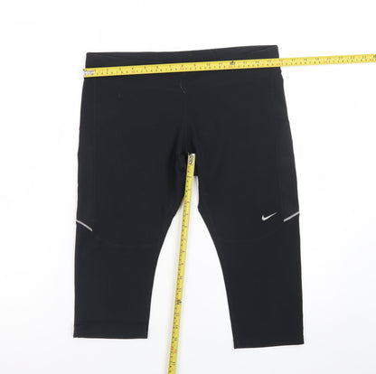 Nike Women's Black Dri-Fit Capri Leggings Size L Stretch Running