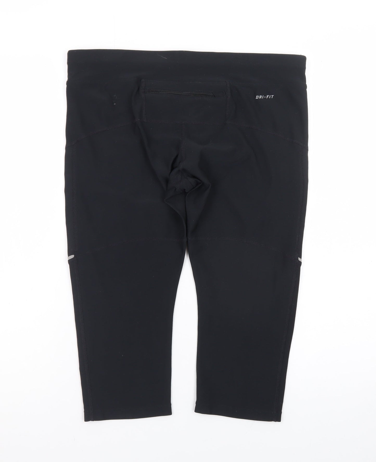 Nike Women's Black Dri-Fit Capri Leggings Size L Stretch Running