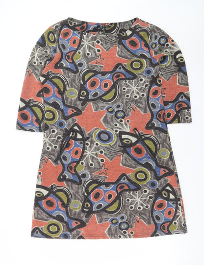 Vegas Collection Women Multicoloured XL Shift Dress Retro Print