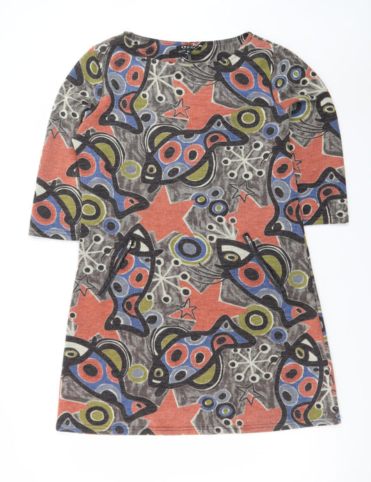 Vegas Collection Women Multicoloured XL Shift Dress Retro Print