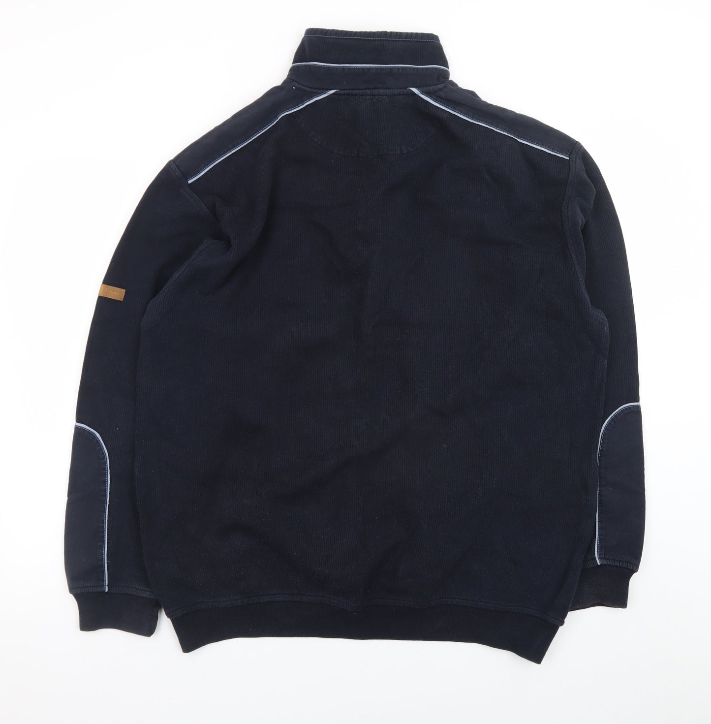 Coney Island New York Men's Blue XL 1/4 Zip Cotton Pullover Jumper