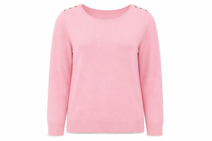 Atmosphere Women Pink Crew Neck Long Sleeve Pullover Jumper Size 14
