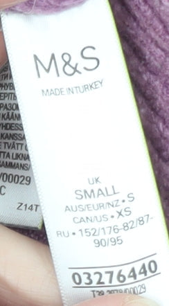 Marks and Spencer Women's Purple Knit Pullover Jumper Size S