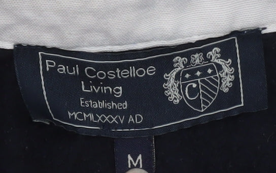 Paul Costelloe Men’s Blue Long Sleeve Rugby Polo Shirt M