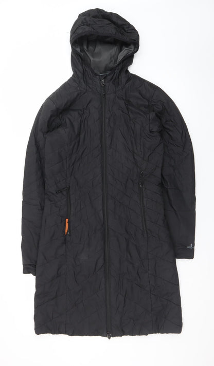 Icebreaker Women’s Black XS Long Hooded Puffer Coat