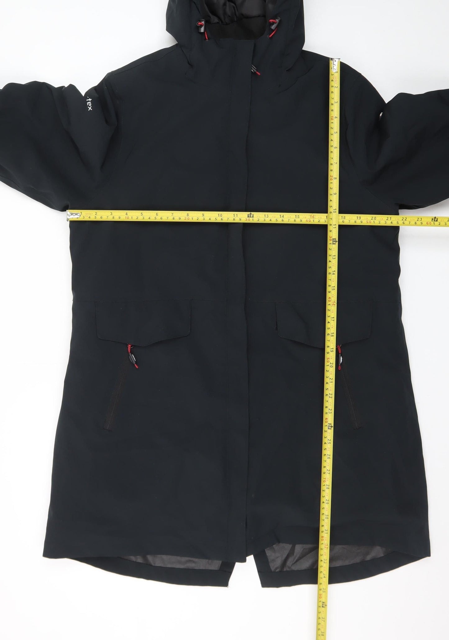 Trespass Womens Black Waterproof Long Hooded Rain Coat XL