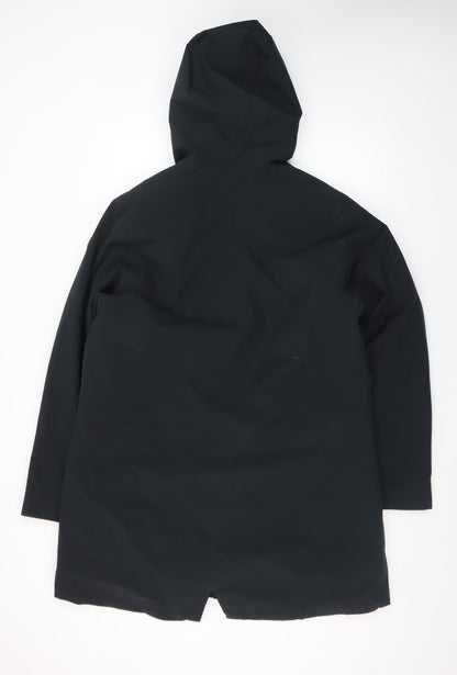 Trespass Womens Black Waterproof Long Hooded Rain Coat XL