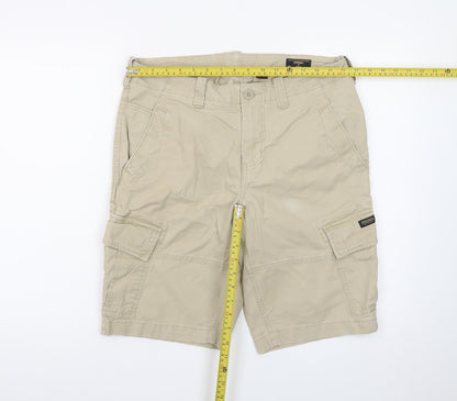 Superdry Men's Beige Cargo Shorts 32W Cotton Casual Wear