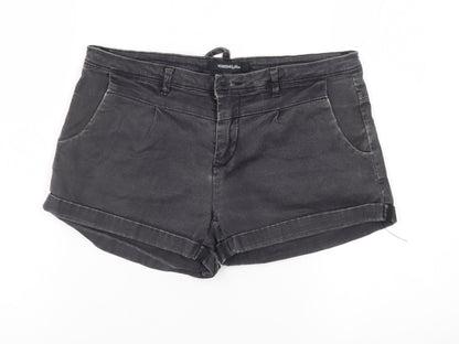 Mossimo Womens Black Chino Shorts Size L Denim Stretch Casual