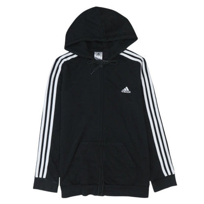 Adidas Women's Black Full Zip Hoodie Size L Classic Hooded Sweatshirt