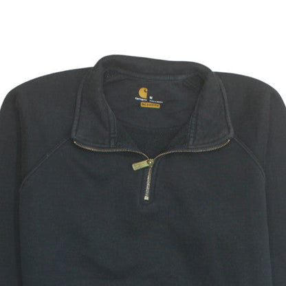 Carhartt Men's Black Medium Pullover 1/4 Zip Relaxed Fit Sweatshirt