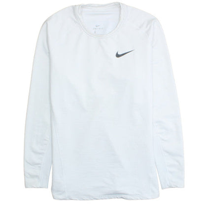 Nike Men's White Dri-FIT Long Sleeve Athletic T-Shirt Size S