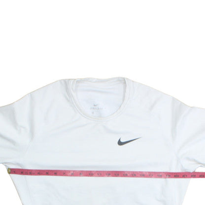 Nike Men's White Dri-FIT Long Sleeve Athletic T-Shirt Size S