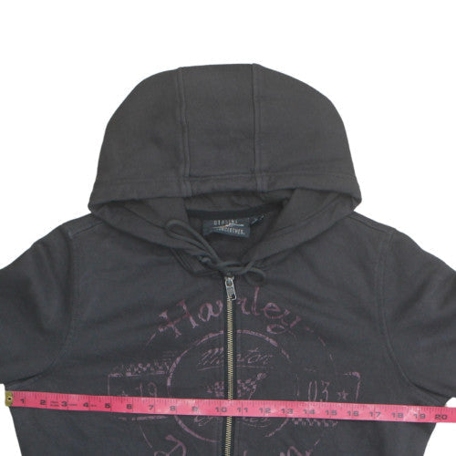 Harley-Davidson Women's Black Full Zip Hoodie Size M Cotton Blend