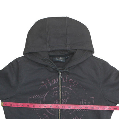 Harley-Davidson Women's Black Full Zip Hoodie Size M Cotton Blend