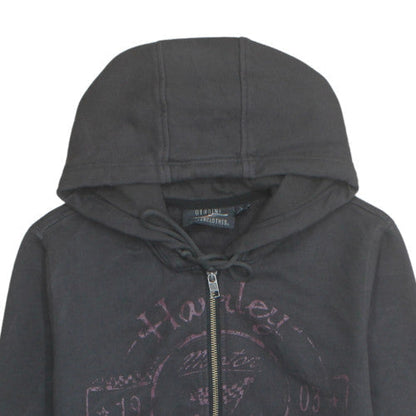 Harley-Davidson Women's Black Full Zip Hoodie Size M Cotton Blend