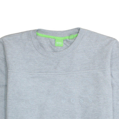 Hugo Boss Men’s Grey Logo Pullover Sweatshirt Size M