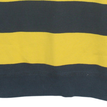 Nike SB Mens Yellow Black Striped Crew Neck Sweatshirt L