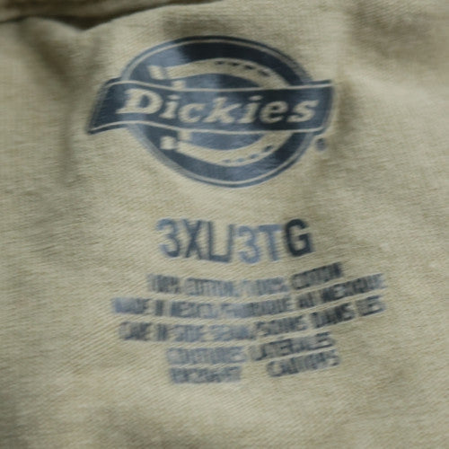 Dickies Men's Beige 3XL Short Sleeve Crew Neck Cotton T-Shirt
