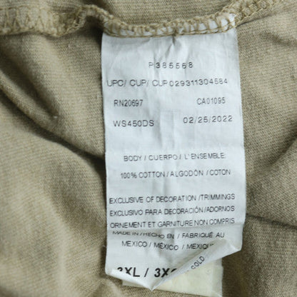 Dickies Men's Beige 3XL Short Sleeve Crew Neck Cotton T-Shirt