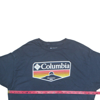 Columbia Men's Navy Blue Graphic Short Sleeve Cotton T-Shirt XL