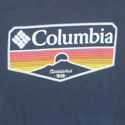 Columbia Men's Navy Blue Graphic Short Sleeve Cotton T-Shirt XL