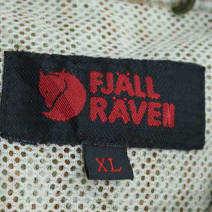 Fjällräven Men's Beige Check Long Sleeve Cotton Button-Up Shirt XL