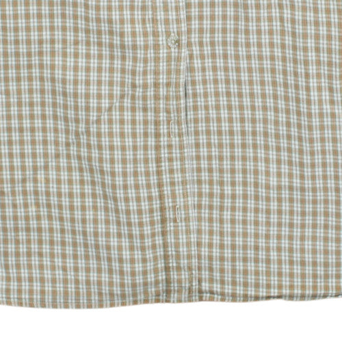 Fjällräven Men's Beige Check Long Sleeve Cotton Button-Up Shirt XL