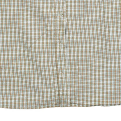 Fjällräven Men's Beige Check Long Sleeve Cotton Button-Up Shirt XL