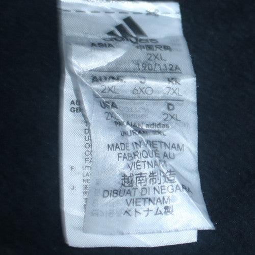 Adidas Mens Black 2XL Pullover Hoodie with Logo Print